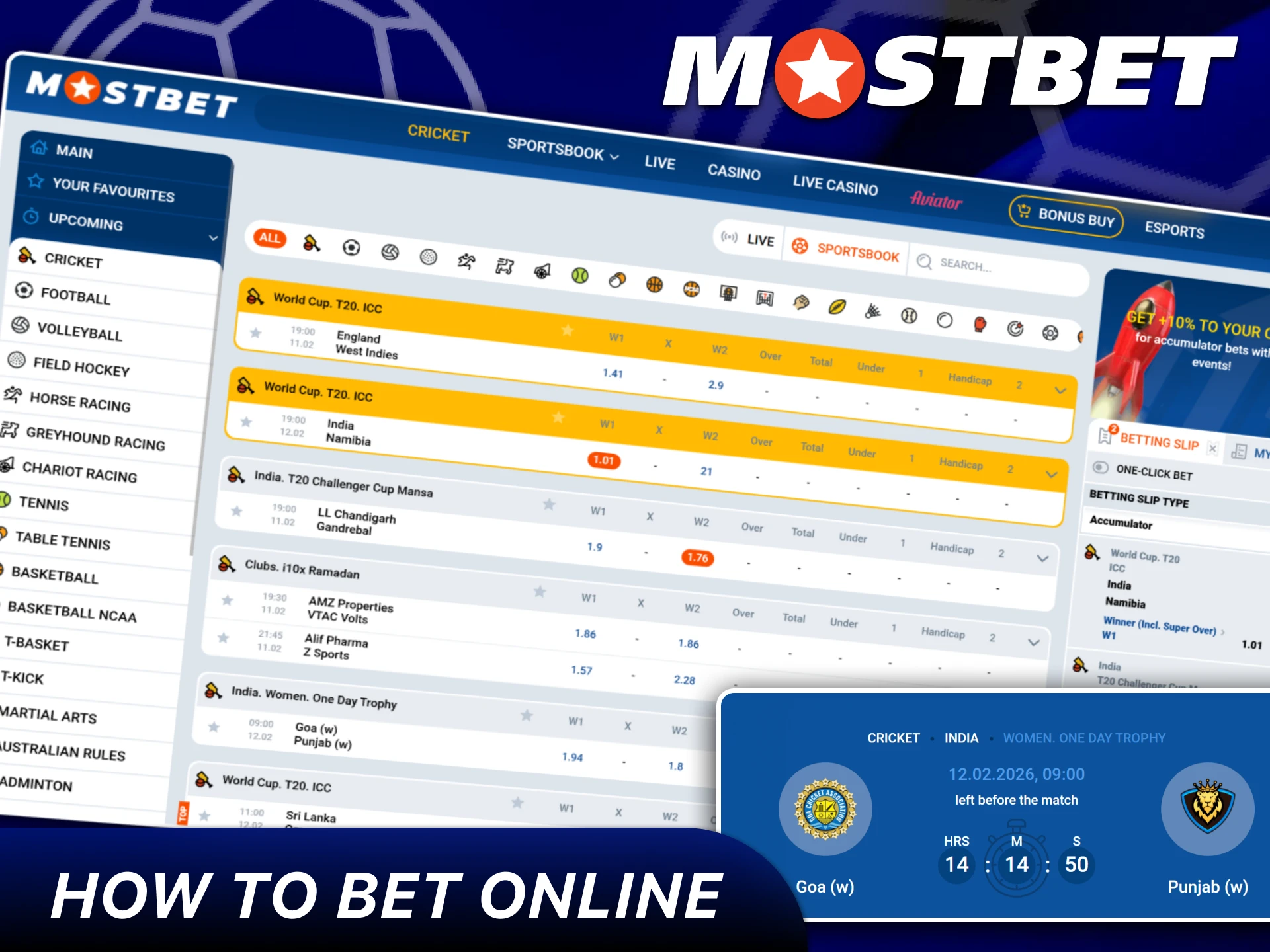 The Live and Line betting section of the Football category.