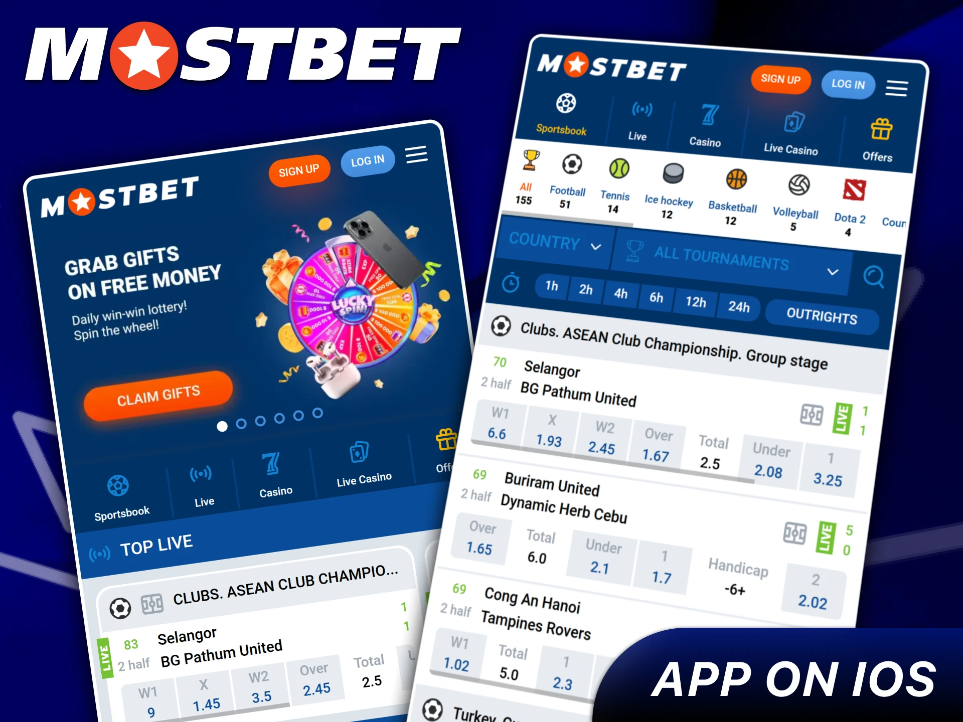 Get the official Mostbet app for iOS devices.