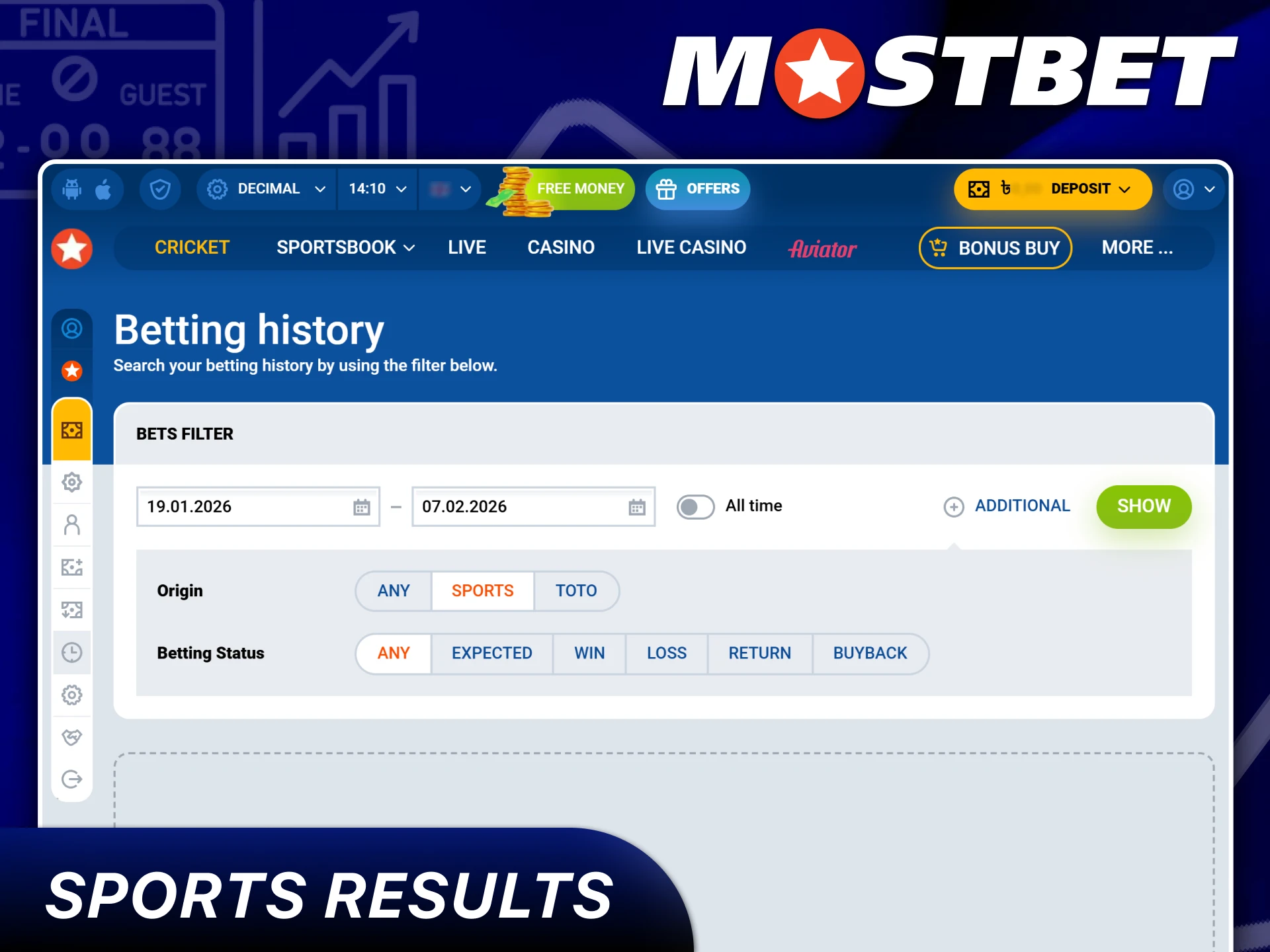 Analyzing past match data and statistics within the Mostbet portal.