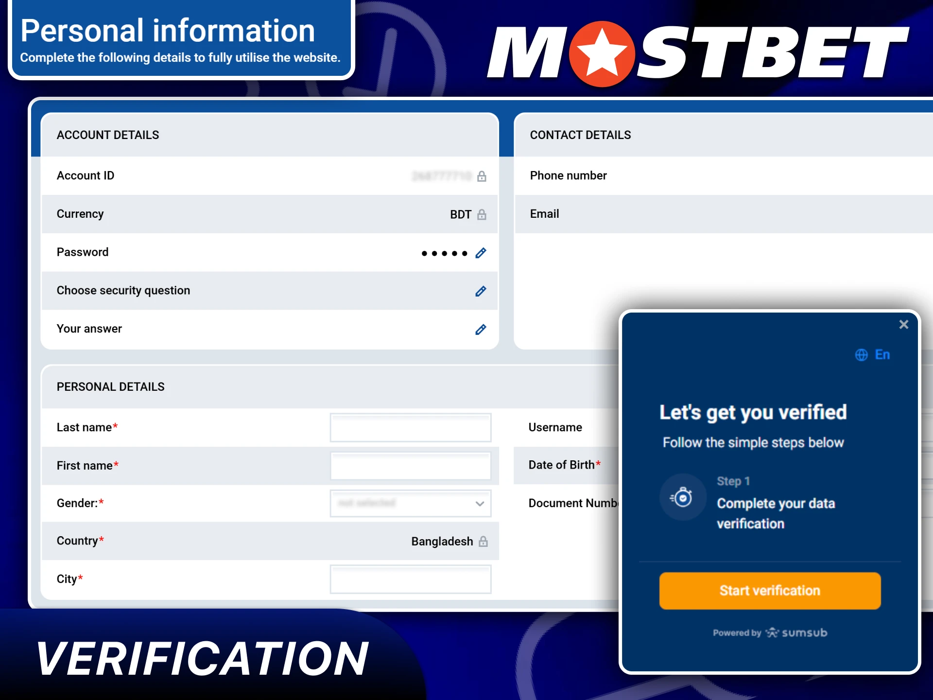 Understand Account Verification Process for official Mostbet profile.