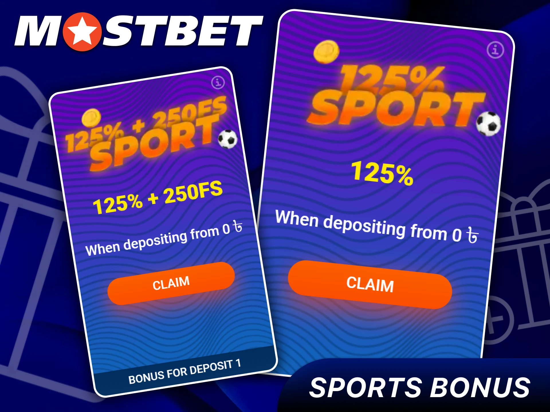 Claim the generous Sports Bonus at official Mostbet now.