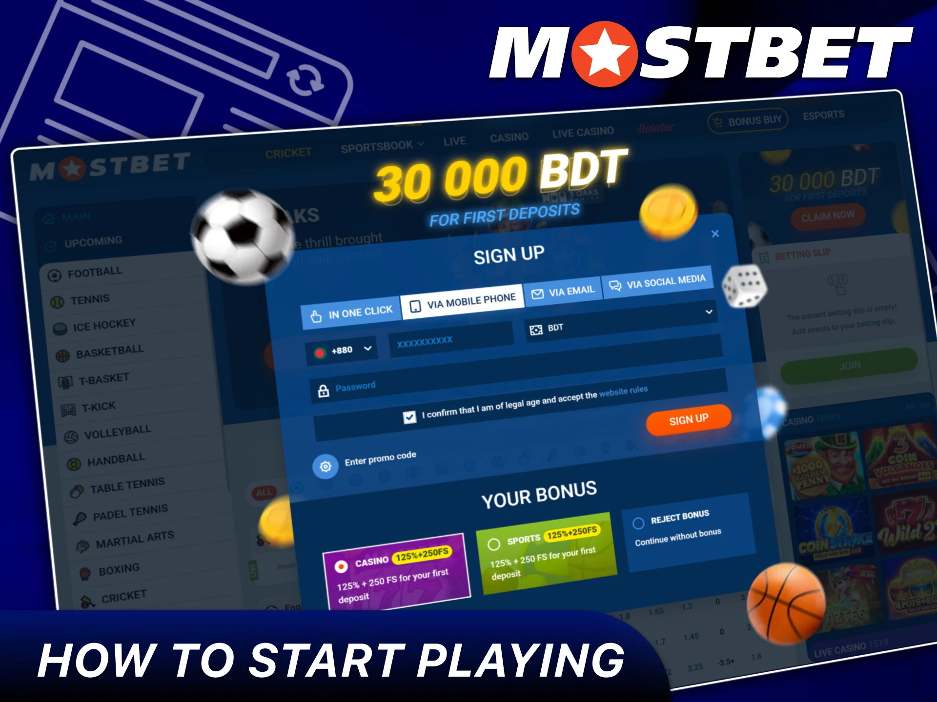 Variations in the choice of registration methods through the browser.