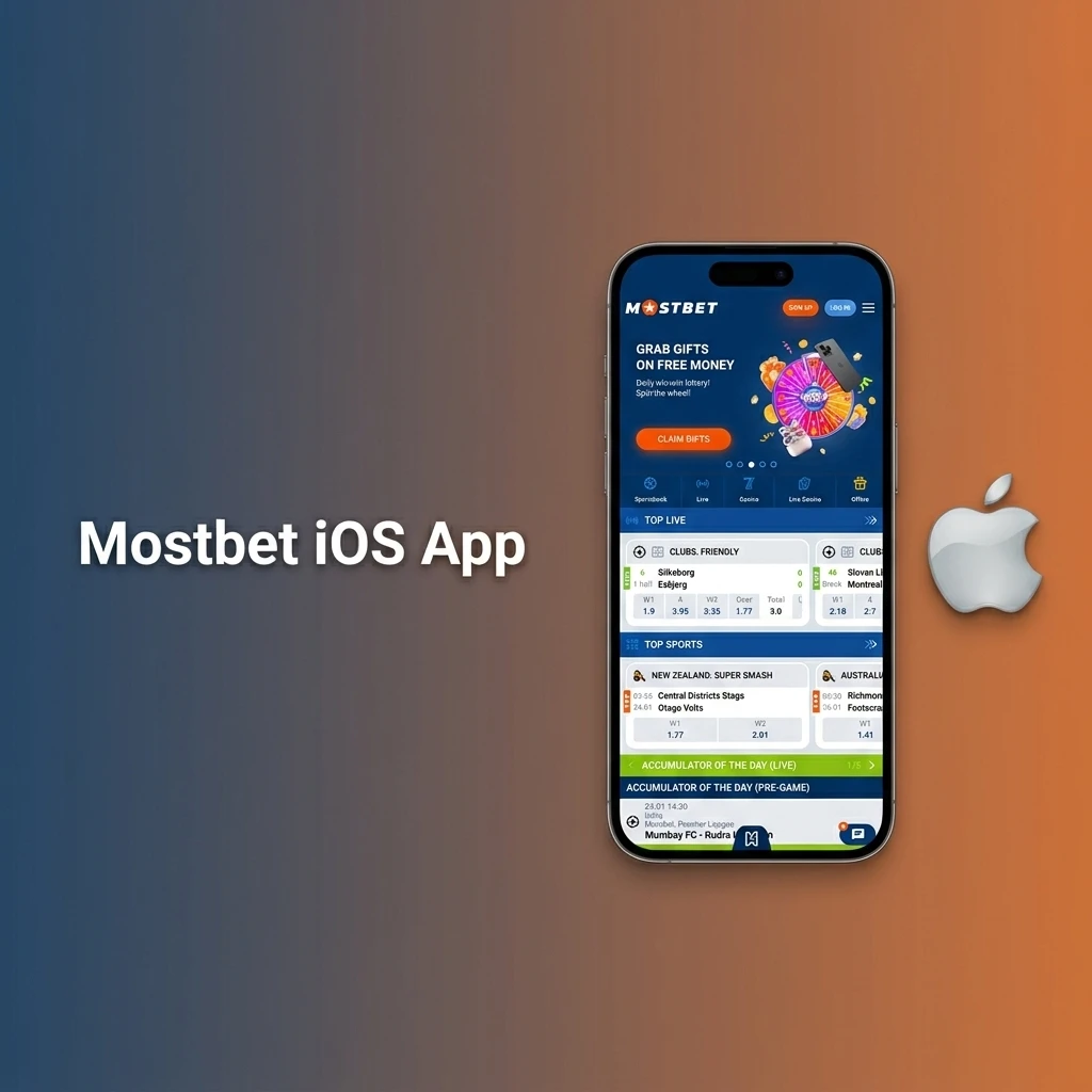 Mostbet iOS app interface on iPhone and iPad showing sports betting and casino games in mobile-friendly format