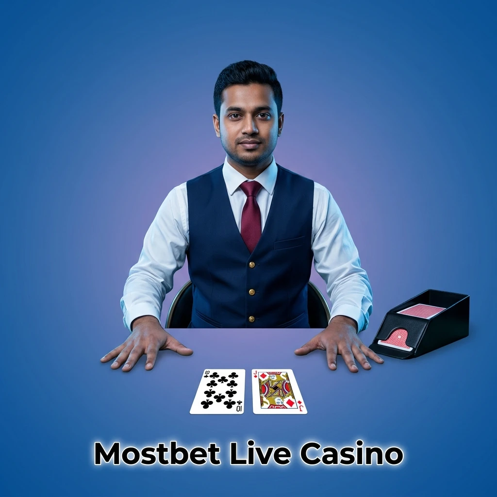 Mostbet live casino with real dealers hosting blackjack, roulette, baccarat, Teen Patti and game shows in HD studios