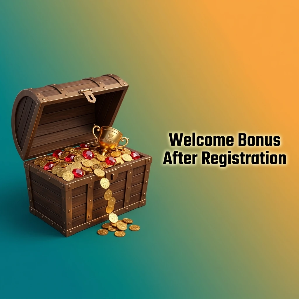 Welcome bonus after registration showing 100% match up to BDT 25,000 plus 250 Free Spins for casino and sports betting