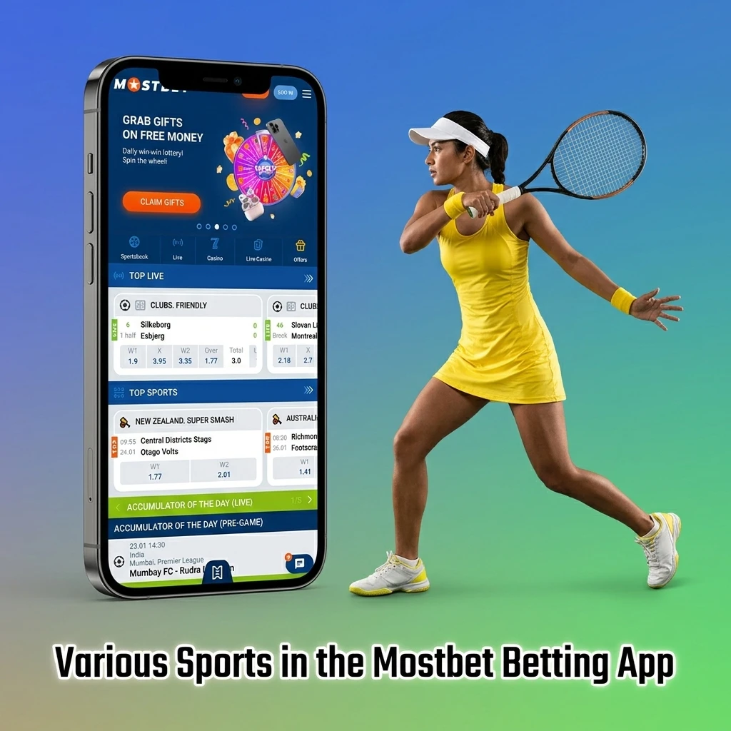Mostbet app sports betting options including cricket, football, kabaddi, and eSports for Bangladesh users